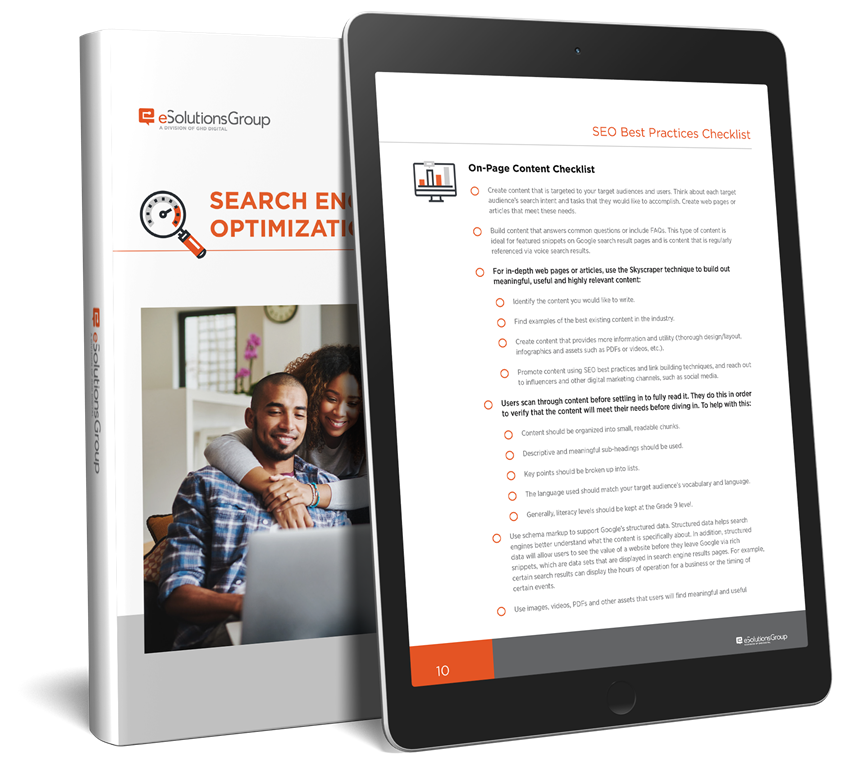SEO checklist screen